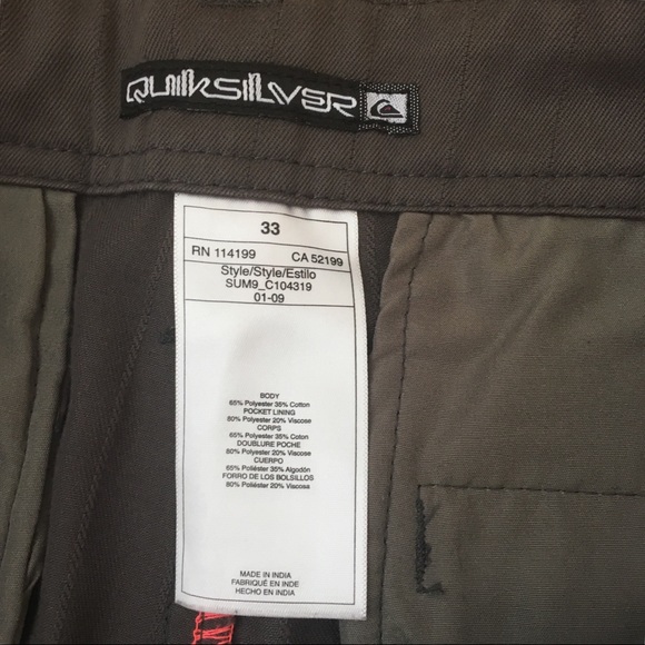 Quicksilver Gray Pinstripe Shorts 